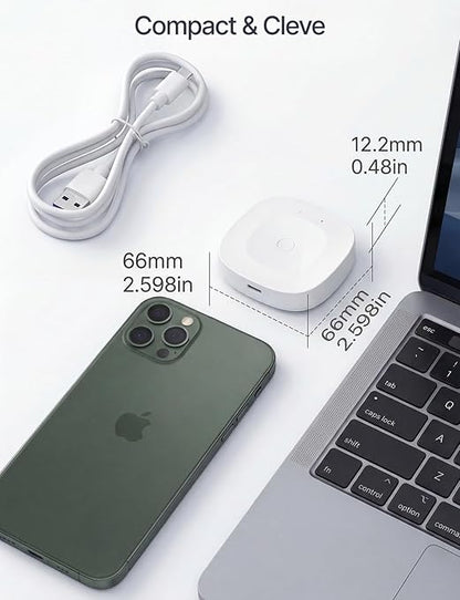 Add MOES FingerBot Tuya Bluetooth Hub Link FingerBot to Wi-Fi (Support 2.4GHz) Compatible with Alexa, Google Home, IFTTT and Timmer Control. One Gateway Can Connect Multiple FingerBots