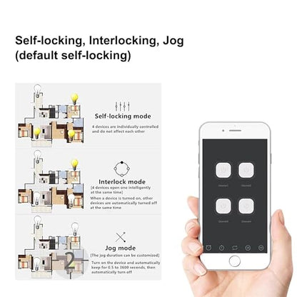 2 Channel 5V 85-250V ZigBee Smart Relay Switch,Adjustable Selflock and Momentary Working Mode,Works with SmartThings, Alexa, Google Home (ZigBee Hub Required)