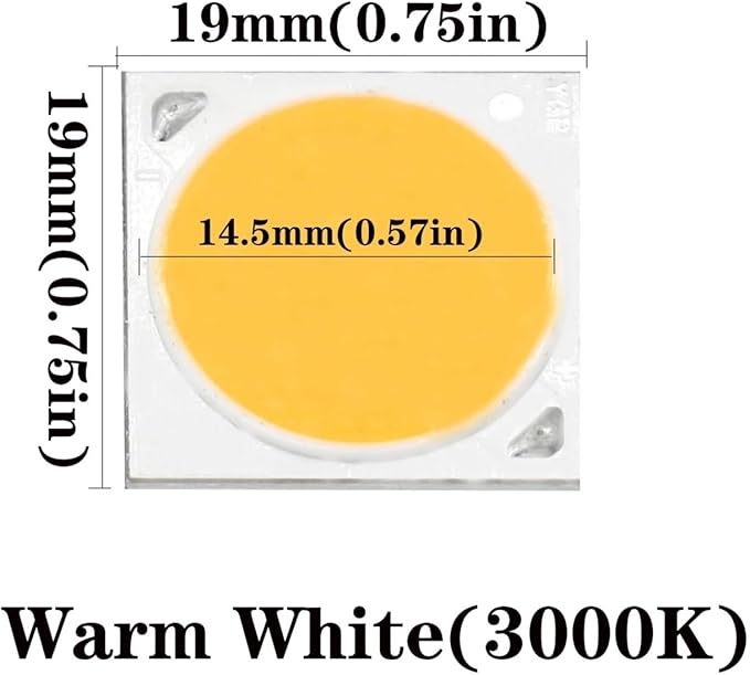 1pcs 80W 19 * 19MM 37.5V LED COB Smart IC for LED Light DIY Warm White Cool White