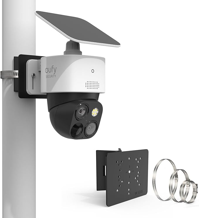 Pole Mount for for AOSU D1 SE/Lite/Max,eufy Solocam S340/E30,Reolink Argus PT 3MP/4MP/5MP/2K ANSQUE(GU01/SA01),SEHMUA,TP-Link Tapo Outdoor Pan/Tilt Wi-Fi,Cinnado B6 Security Cameras (Black)
