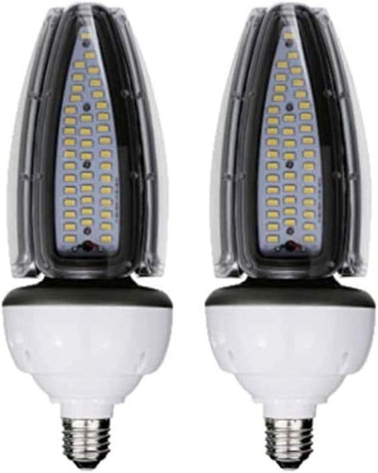 GoodBulb 50W Acorn Light Retrofit LED Light Bulb High Output 6500 Lumens E26 Base & E39 Base Adapter 5000K Daylight White Color Car Dealership Lighting