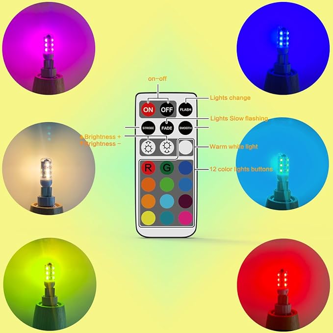Upgraded G9 RGB Color Changing LED Light Bulbs 2w, Remote Controlled Sync & Memory 4 Moods Dimmable, No Alexa Smart/Wifi/App/Bluetooth, Replacement for 20w 25w Halogen, 150LM, 3000K (2 Pack)
