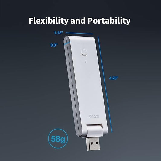 Aqara Smart Hub E1 for Home Automation, 2.4 GHz Wi-Fi Required, Features Aqara Zigbee (Not Third-Party), Powered by USB-A, Small Size, Supports HomeKit, Alexa, Google Assistant, IFTTT