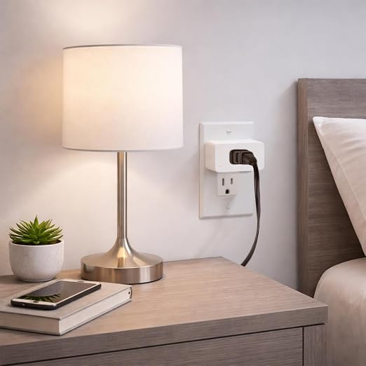 EcoHub Dimmable 2.5A 300W Single Outlet Smart Plug in White Works with iOS or Android APP