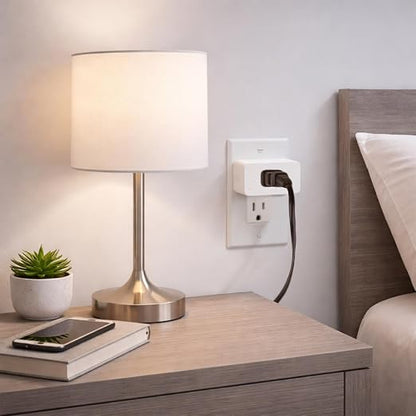 EcoHub Dimmable 2.5A 300W Single Outlet Smart Plug in White Works with iOS or Android APP