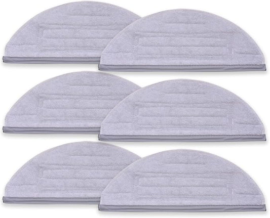 Mop Cloths Pads, Compatible with Roborock S8, S8+, S7, S7+, S7 MaxV Plus/MaxV Ultra/Pro Ultra, Robot Vacuum Cleaners, Washable Spare Parts Accessories, 6-Pack.