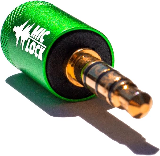 Mic-Lock 3.5mm for Headphone Port - Microphone Audio and Data Security - Privacy Protector for Laptops, Smartphones, Tablets, and Computers (Green, Single Pack)