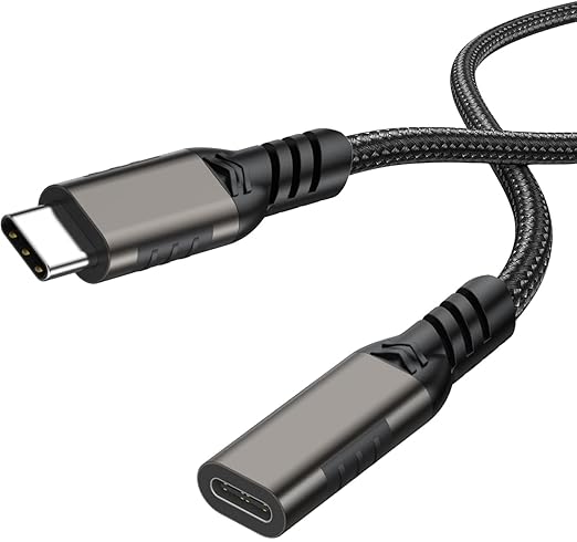 USB C Extension Cable 3.3ft USBC Male to Female Cord Support 4K Video Output, Fast Charge 100W, Data Transfer 10Gbps, USB 3.2 Gen 2 Extender for Thermal Camera, Monitor,Phone, KKY, SSD,Switch,Dock