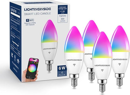 4Pack Smart E12 Bulbs + 4Pack Smart A19 Lights Bundle