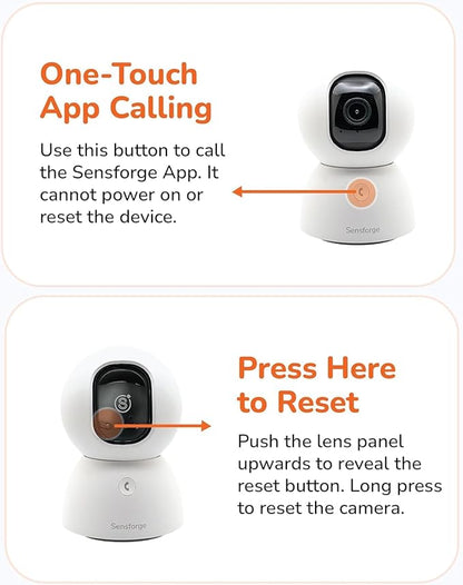 SensForge 2.5K Indoor Pan-Tilt Security Camera Lite, 360° Dual-Band WiFi Camera for Home, Free AI Human & Pet Detection, 2-Day Cloud + Two-Way Talk, Optional AI + Storage Upgrade