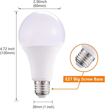 4 Pack RGB Color Changing Light Bulbs with Remote,RGBW LED Light Bulbs,9W Warm White 6500K,16 Color Multicolor A19 E27 Dimmable Memory Function,for Home Decoration,Stage,Bar,Party