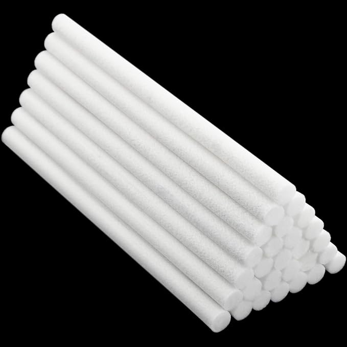 40 Pieces Humidifier Filter Cotton Refill Travel Mini Humidifier Filters Sticks Car Filters Replacement Parts for Portable Personal USB Powered Smart H20 in Office Bedroom(5.3 Inch)