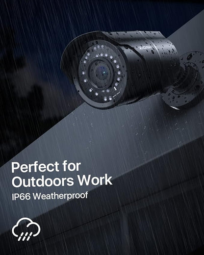 ZOSI 5MP 3K Add-on Security POE Camera, 2880 x 1620 Indoor Outdoor Bullet IP Camera, 120ft Night Vision, 3.6mm Lens, 95°View Angle, IP66 Weatherproof (Only Work PoE NVR)