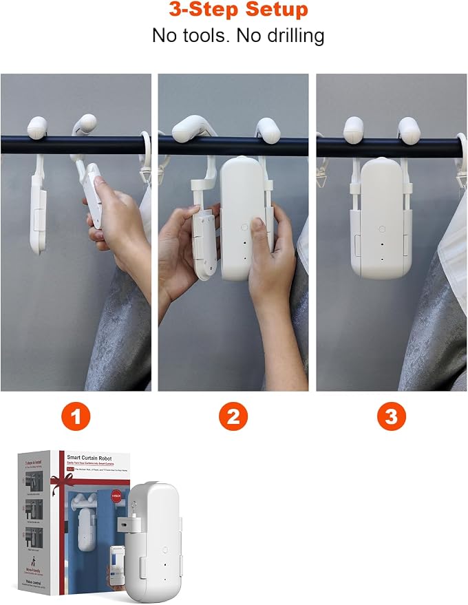 Automatic Curtain Opener with Remote, Gifts for Women and Men, Compatible with Alexa and Google Home, Bluetooth Curtain Opener with App/Timer(For Roman, T/U Tracks - With Remote)