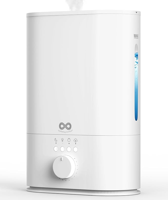 Everlasting Comfort 6L Humidifiers for Bedroom, Quiet 50HR Runtime No-Filter Supersized Cool Mist Humidifier Large Room for Whole House, Plants, Baby Nursery, Allergies, Dry Skin, Congestion, Indoor