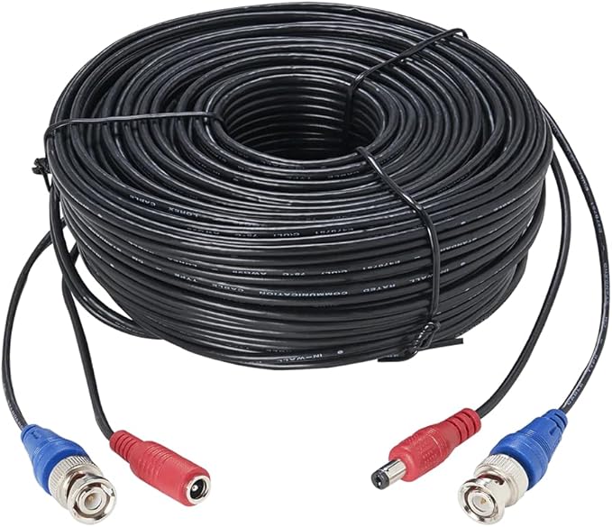 Lorex 4K RG59 Power Accessory Cable, Video Cable for Security Camera Systems, for Analog HD (CVI/TVI/AHD/MPX) or Analog (CVBS) Surveillance System, 60 feet (18m)