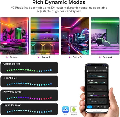 BTF-LIGHTING DR03W SPI RGB 2.4G WiFi Controller Tuya APP/Smart Life/Google Home/Alexa Control Support WS2812B WS2811 WS2815 etc Addressable LED Strip Work with WR01RF RC03RFB RF Remote (Pack of 3)