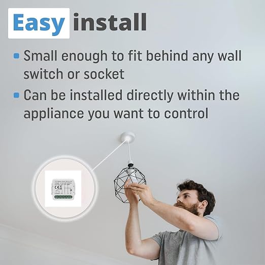 1 Channel DC 12V 24V AC 100/240V Tuya Smart Life App Dry Contact Zigbee Smart Relay Switch Module, Compatible with Alexa Google Home, Versatile Switch Works with Hubitat