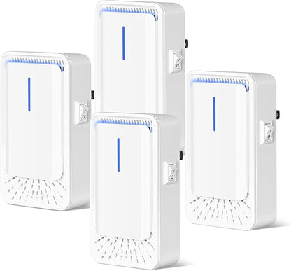 4 Pack Premium Ionic Air Ionizer for Home | Advanced Negative Ion Generator with Sleek Plug-In Design | Silent Negative Ionizer for Bedroom, Kitchen, and Pet Areas
