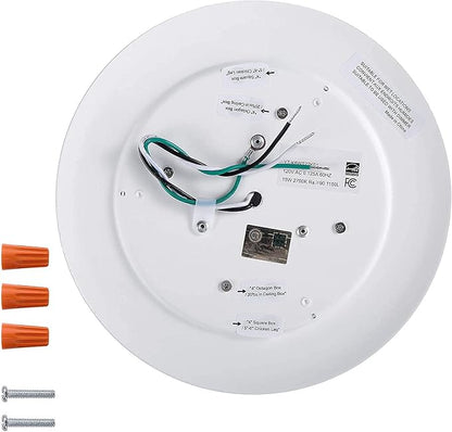 7.5" Flush Mount Ceiling Light, Dimmable LED Disk & Ceiling Lights,16.5W (120W Equivalent), 120V, 5000K, ETL - 4/6" J-Box, Wet Location LED Lights, Light Fixtures (Bright White)