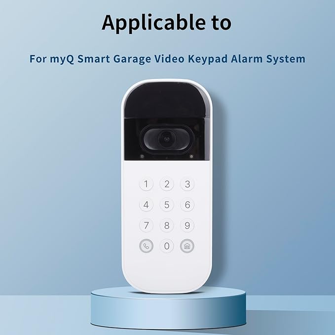 Lithium-ion Replacement Battery(3.7V 6100mAh/22.57Wh) fit for myQ Smart Garage Video Keypad Alarm System,Rechargeable Battery Compatible with MYQ 18650MH1-1S2P with Micro-USB Charging Cable