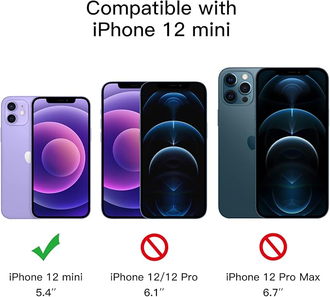 JETech Privacy Full Coverage Screen Protector for iPhone 12 mini 5.4-Inch, Anti-Spy Tempered Glass Film, Edge to Edge Protection Case-Friendly, 2-Pack