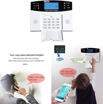 Alarm System, Sunydog GSM Alarm System Tuya Smart Home Security Alarm System with LCD Display, Support Two-Way Voice Intercom