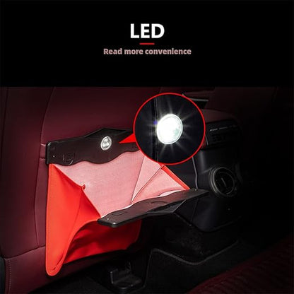 item_name :AOWIS Car Leather Trash Bag Smart LED Waterproof Organizer Storage Garbage Can (KHAKI)