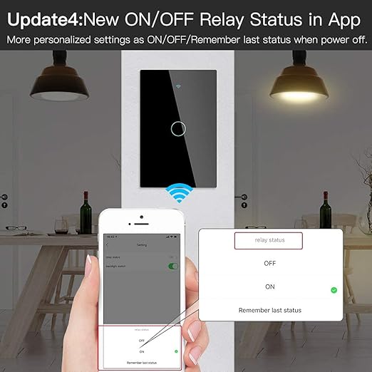 MOES ZigBee Smart Touch Wall Light Switch,Requires Tuya ZigBee Hub,No Neutral Wire/N+L Wiring,No Capacitor,Smart Life Tuya 2/3 Way Remote Control, Work with Alexa Google Home, 2MQTT,1 Gang Black