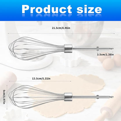 2pcs Hand Mixer Beaters Attachments Compatible with MX600B MX3200B MX1500W | Hand Mixer Beaters Attachments Compatible with MX Series Electric Hand Mixers for Cooking and Baking