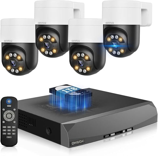 4K Wired Security Camera System, Outdoor PoE Video Surveillance System