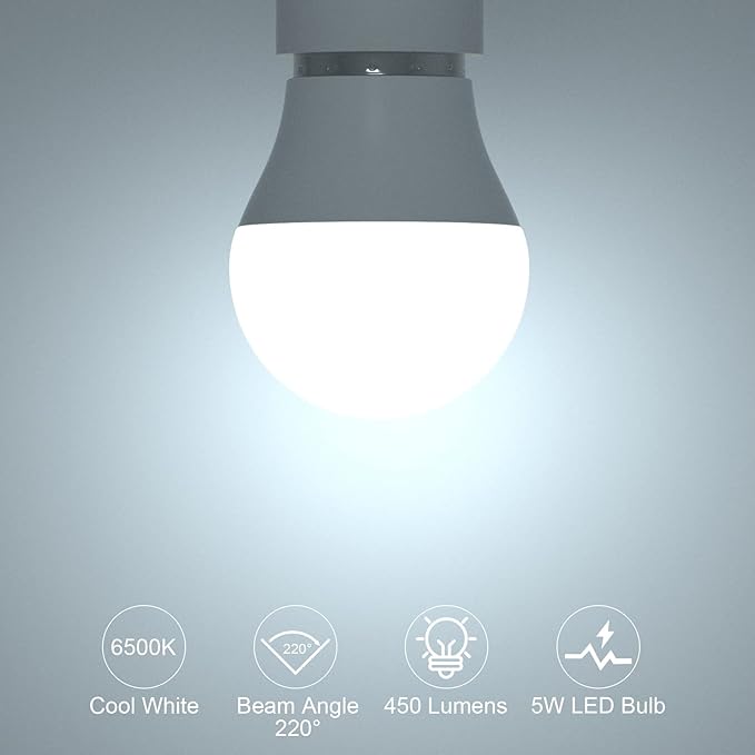 ORALUCE 丨 Bundle - A15 e12 Base Lightbulbs Daylight White 5000K (Pack of 6) & Smart LED Bulb A19 Wi-Fi and Bluetooth (Pack of 4)