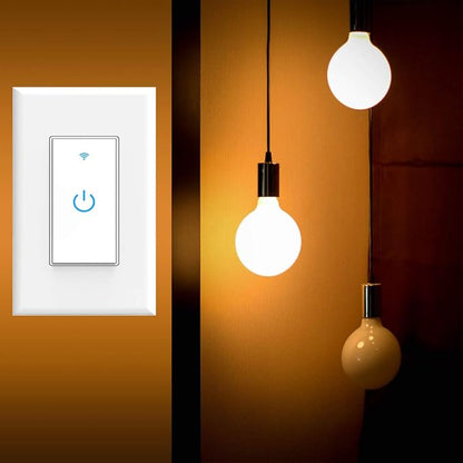 Smart Light Switch WiFi Switch Touch Wall Switch 1 Gang | Compatible with Alexa Google Home