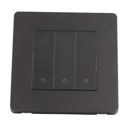 Jeanoko 3 Gang Smart Control Panel Compact Design Intelligent Switch for Home Automation System PVC Material (Gray)