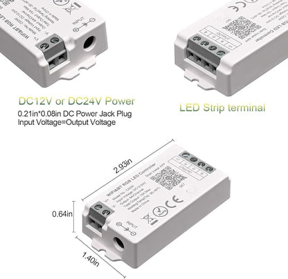 C03W RGB LED Controller Tuya WiFi 2.4G RF LED Dimmer for 4Pin SMD COB Strip