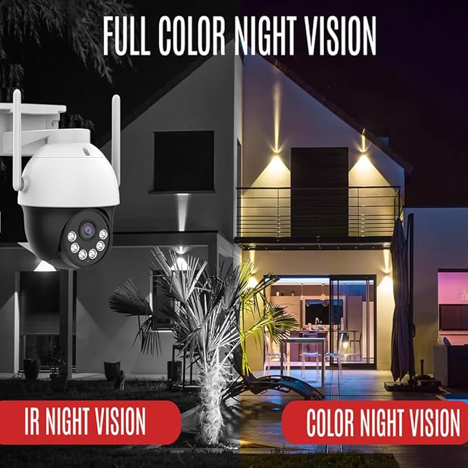 Ai-Powered 3MP Pan and Tilt Floodlight & Two Way Audio Outdoor Camera (Pan-Tilt Outdoor Camera)