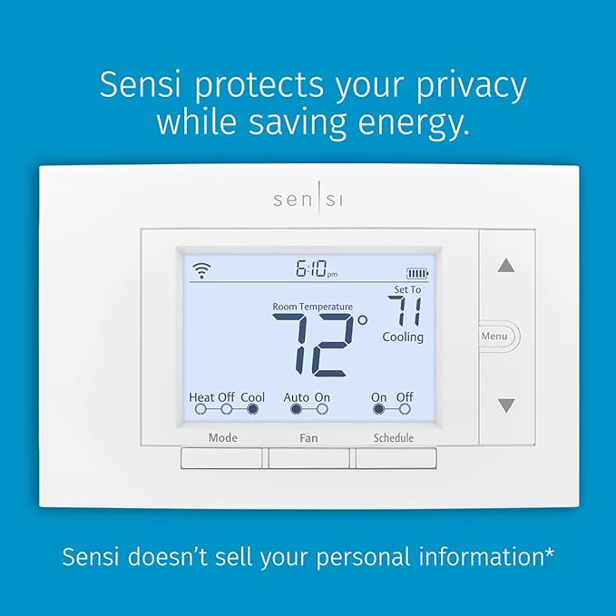 Emerson Sensi Wi-Fi Smart Thermostat for Smart Home, DIY, Compatible with Alexa, Energy Star Certified, ST55 & F61-2663 Wall Plate for Sensi Wi-Fi Programmable Thermostat, White