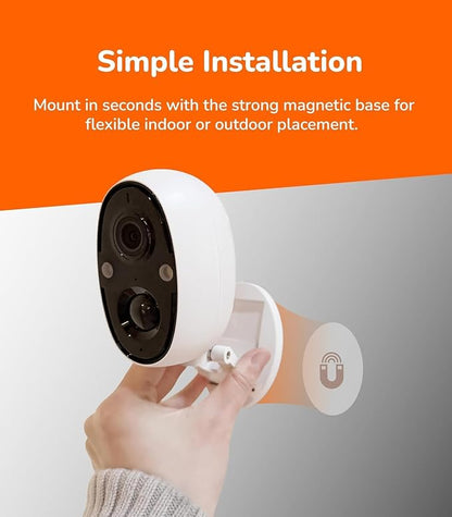 SensForge 2.5K Indoor Outdoor Battery Camera Lite, Dual-Band WiFi, Free AI Human & Pet Detection, 2-Day Cloud + Spotlight Color Night Vision, Magnetic Mount, Optional AI + Storage Upgrade