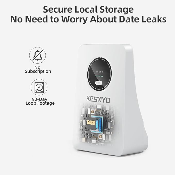Solar Powered Security Cameras Wireless Outdoor, 4MP Cameras, 2 Cam kit with Color Night Vision, 360° PTZ, with 64G SD Local Recording, No Monthly Fees