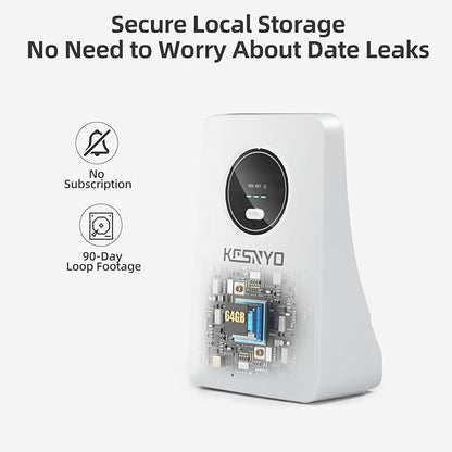 Solar Powered Security Cameras Wireless Outdoor, 4MP Cameras, 2 Cam kit with Color Night Vision, 360° PTZ, with 64G SD Local Recording, No Monthly Fees