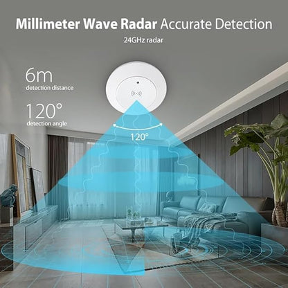 Haozee Human Presence Sensor Light Switch,Zigbee Millimeter Wave Presence Sensor,Auto-On/Auto-Off Smart Motion Sensor Light Switch AC95-250V,Requires TUYA HUB,Support Zigbee2mqtt Home Assistant