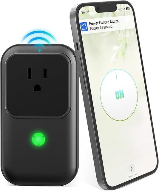 Power Failure Alarm WiFi, Freezer Power Outage Alarm with App Notifications & Loud 110dB & 3 Sirens, Smart Home Power Monitoring for GFCI Trips, Refrigerator, Sump Pumps, Aquarium