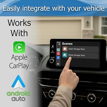 eKyro Smart Garage Door Opener - Universal WiFi Remote Controller Compatible with Alexa, Google Home, iPhone, Siri, Android, Door Left Open Alert, Door Security Systems, Updated Model