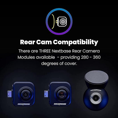 Nextbase 622GW Dash Cam with Rear Window Cam and 256GB Micro SD Memory Card Bundle - Dash Cam Front and Rear with True 4K 30fps UHD Auto Record, Wi-Fi, GPS, Bluetooth, Alexa, Parking Mode