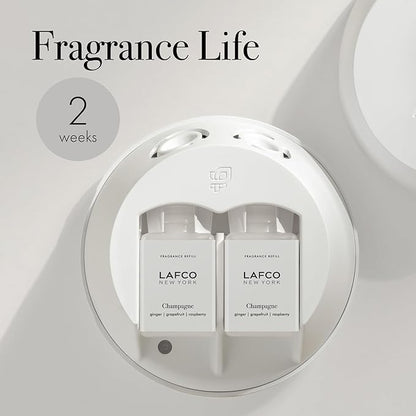 LAFCO New York Pura Smart Device Refill, Champagne - Pack of 2 - Vial Delivers Up to 2 Weeks of Fragrance Life - Made in the USA