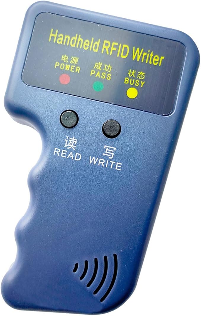Handheld 125khz Copier RFID Smart ID Card Duplicator Used for T5577 or EM4305+5pcs NO.2T5577 Keychains +5PCS T5577 Cards