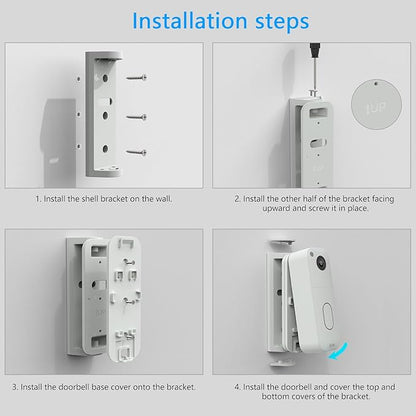 Huafly Outlet Wall Mount for Blink Video Doorbell (2nd Gen), with Outlet Wall Mount for Sync Module Core, Adjustable 0-45-Degree Blink Doorbell Camera Mount for Outdoor&Indoor