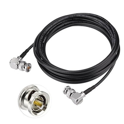 Superbat 3G/6G SDI Cable 10ft BNC Cable 75 ohm BNC Male to Male Right Angle Belden 1855A Support 3G-SDI/6G-SDI/4K Video for Monitor SDI 4K Video Camera Converter etc.