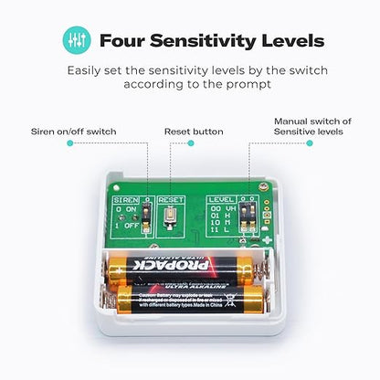 THIRDREALITY Smart Vibration Sensor with 110dB Alarm,Zigbee Hub Required,Adjustable Sensitivity, Work with SmartThings, Home Assistant via ZHA/Z2M and Echo Devices with Built-in Zigbee hub