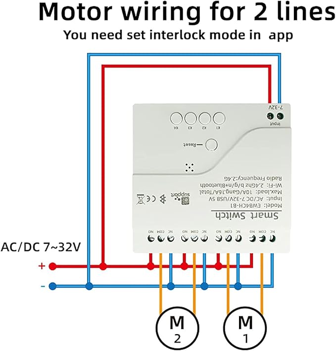 4 Channel Smart Switch, Momentan/Locking WiFi Relay, eWeLink App Bluetooth Control Switch, DIY Smart Home, Compatible with Alexa Google Home